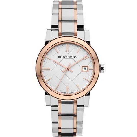 burberry 34mm watch two tone